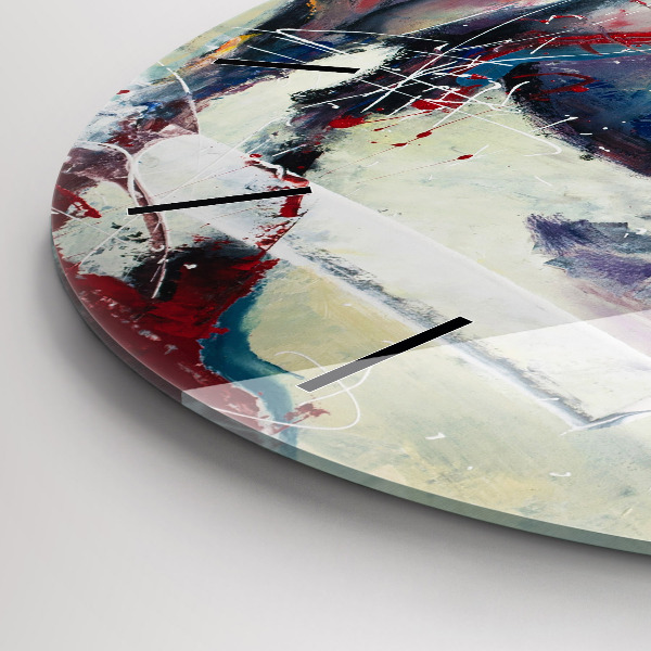 Orologio rotondo in vetro Illustrazione di cavalli al galoppo