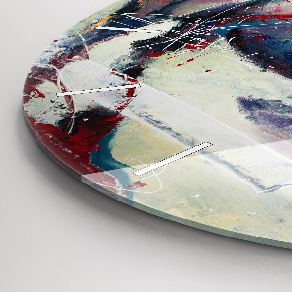 Orologio rotondo in vetro Illustrazione di cavalli al galoppo