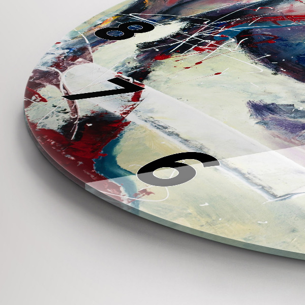 Orologio rotondo in vetro Illustrazione di cavalli al galoppo