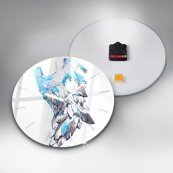 Orologio rotondo Imitazione delle ali degli uccelli