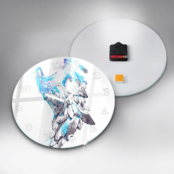Orologio rotondo Imitazione delle ali degli uccelli