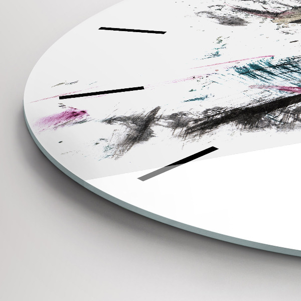 Orologio rotondo Profilo del lupo dipinto