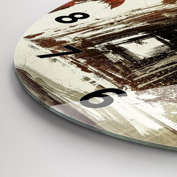 Orologio rotondo Donna in una notte piovosa