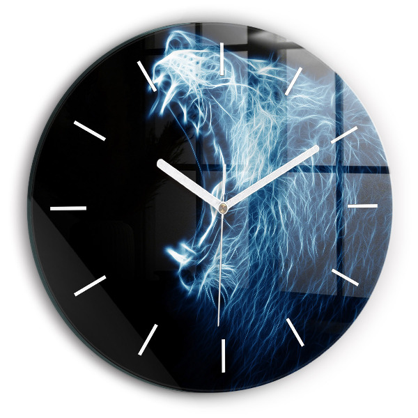 Orologio rotondo Leone selvaggio