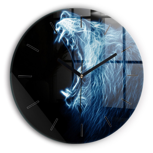 Orologio rotondo Leone selvaggio