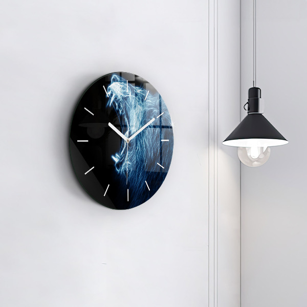 Orologio rotondo Leone selvaggio