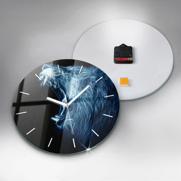 Orologio rotondo Leone selvaggio