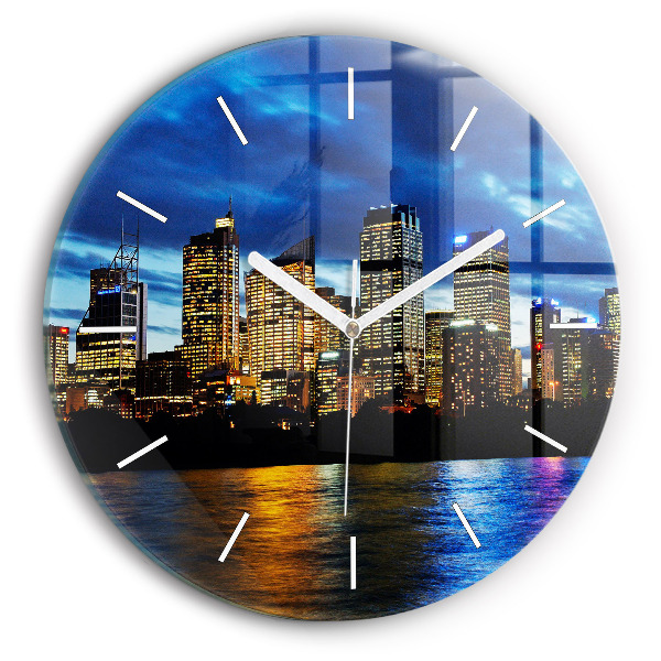 Orologio rotondo Sydney la sera