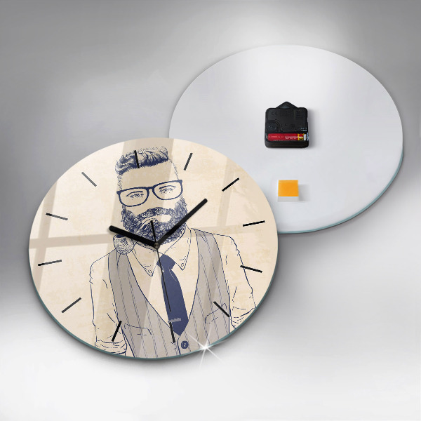 Orologio rotondo Uomo con la barba