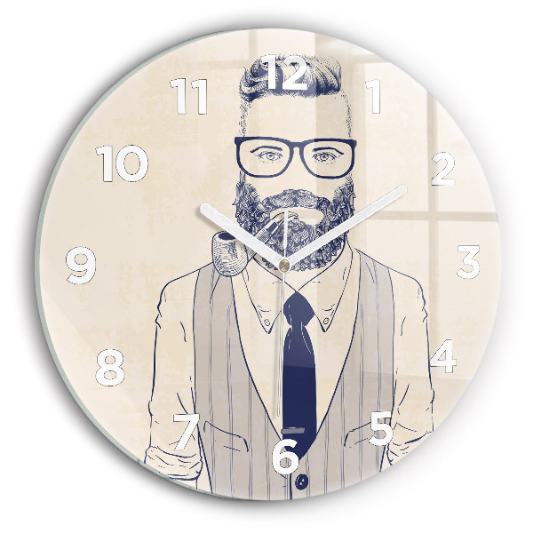 Orologio rotondo Uomo con la barba