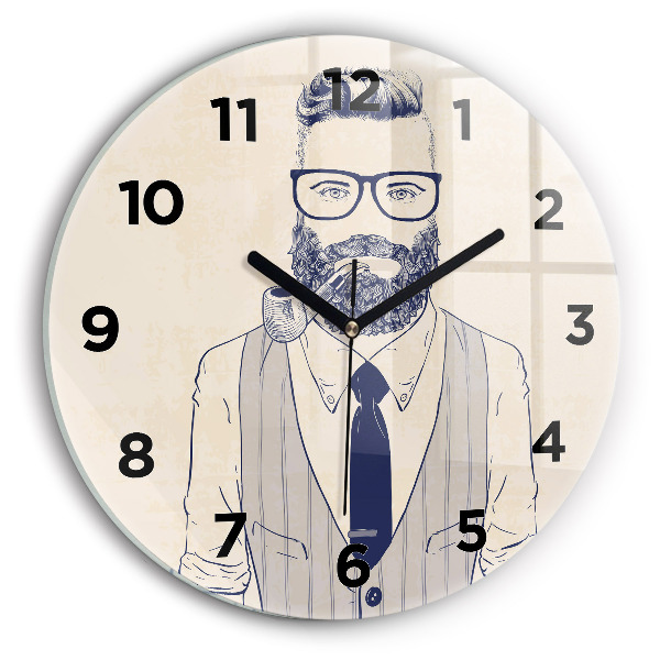 Orologio rotondo Uomo con la barba
