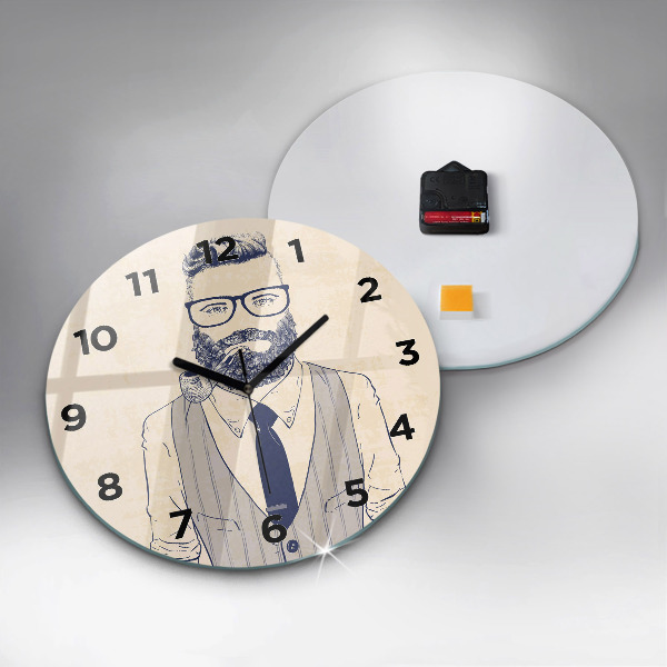 Orologio rotondo Uomo con la barba