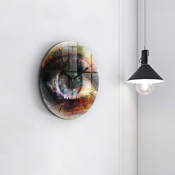 Orologio rotondo Occhio dell'arte di strada