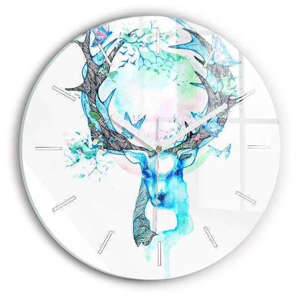Orologio rotondo Illustrazione di cervo