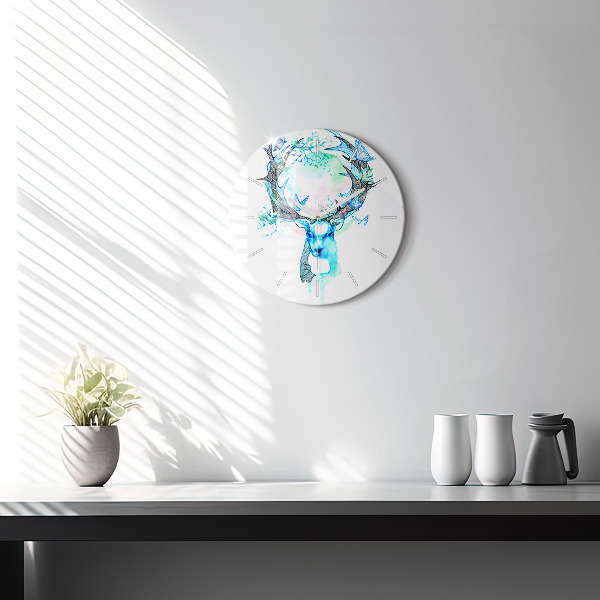 Orologio rotondo Illustrazione di cervo