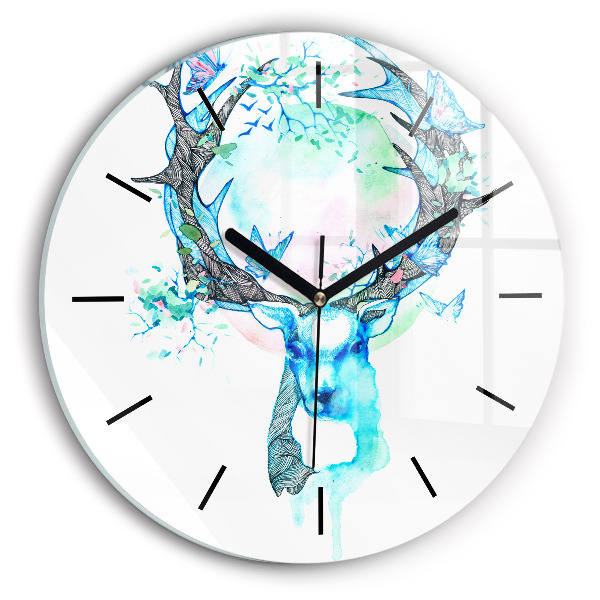 Orologio rotondo Illustrazione di cervo
