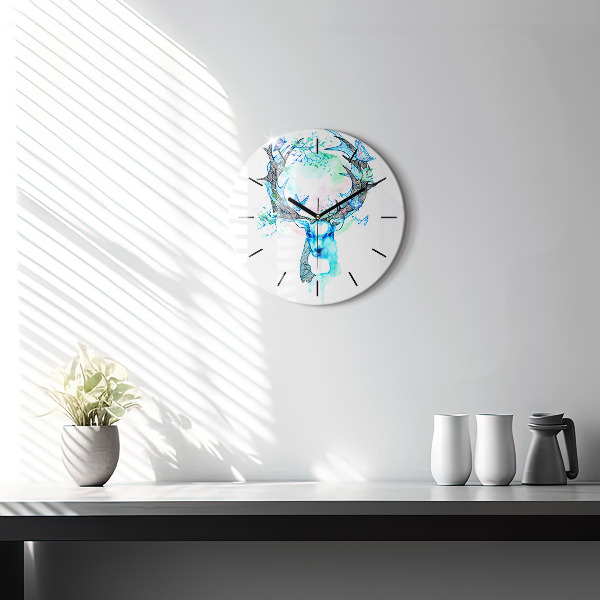 Orologio rotondo Illustrazione di cervo