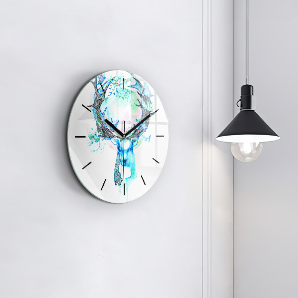 Orologio rotondo Illustrazione di cervo