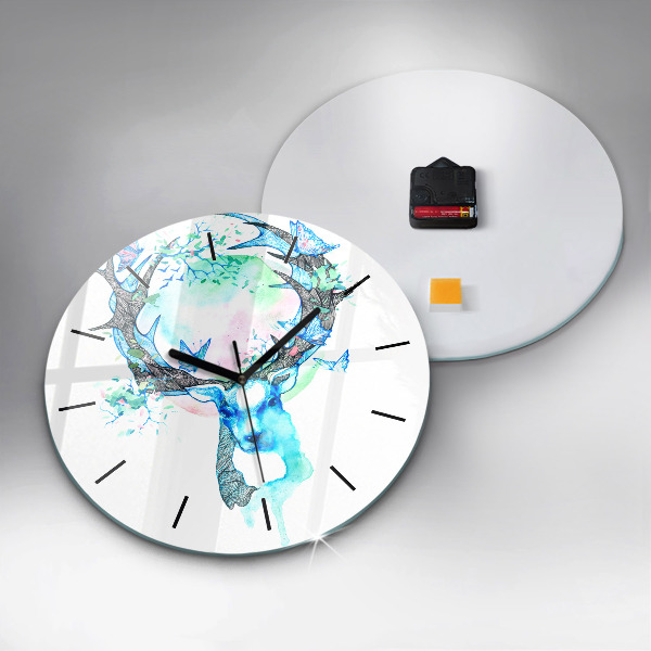Orologio rotondo Illustrazione di cervo