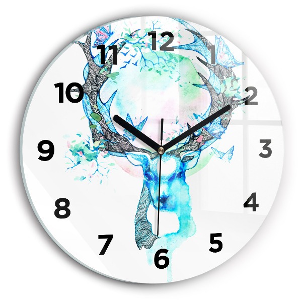 Orologio rotondo Illustrazione di cervo