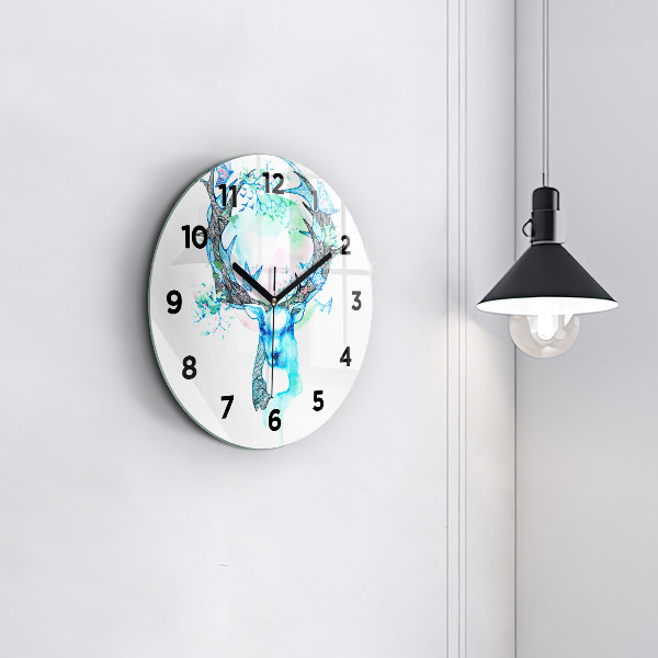 Orologio rotondo Illustrazione di cervo