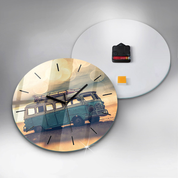 Orologio rotondo Camper sulla spiaggia