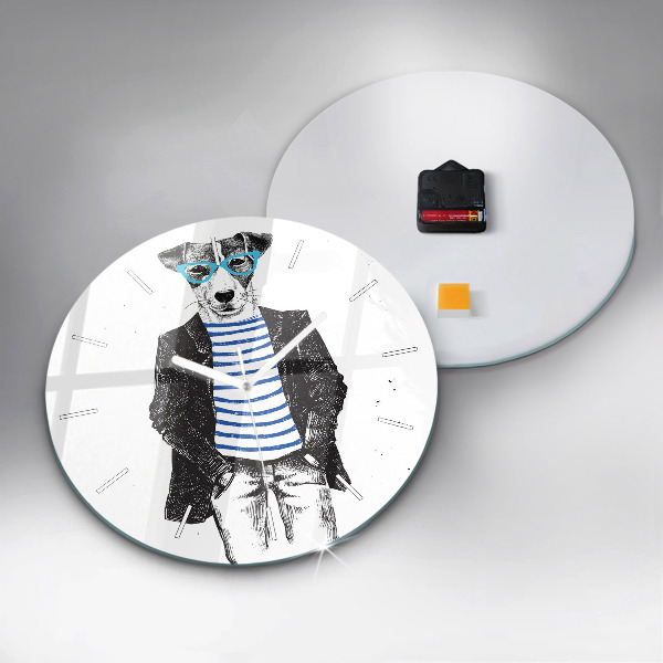 Orologio rotondo Un cane in un corpo umano