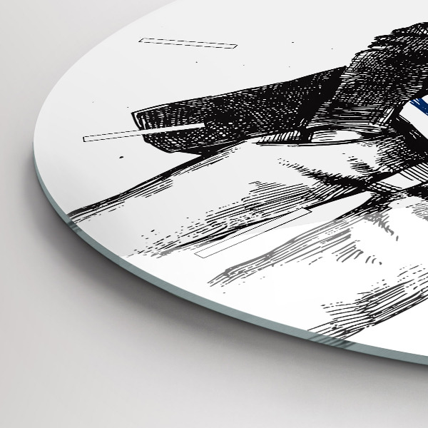 Orologio rotondo Un cane in un corpo umano