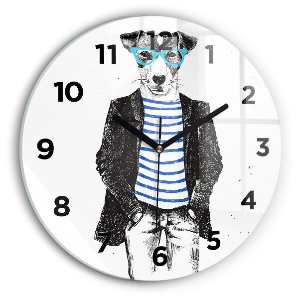 Orologio rotondo Un cane in un corpo umano