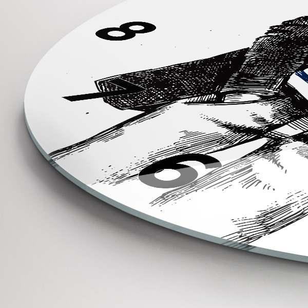 Orologio rotondo Un cane in un corpo umano