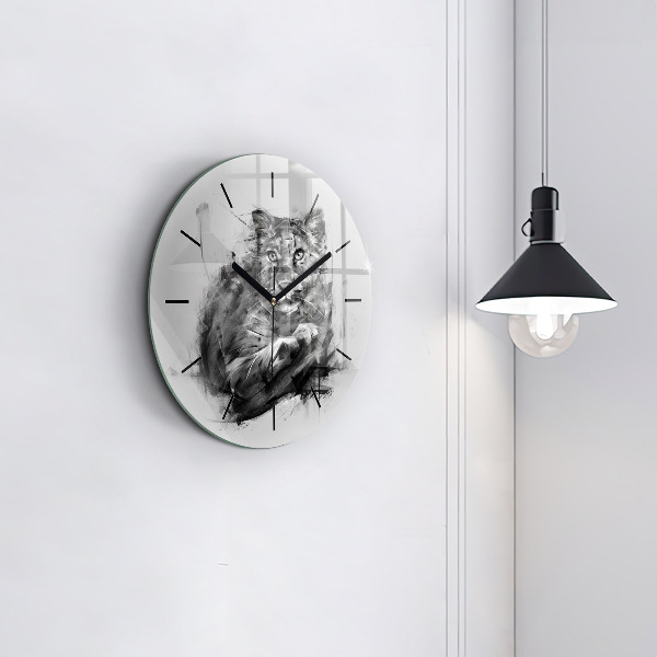 Orologio rotondo Leone dipinto