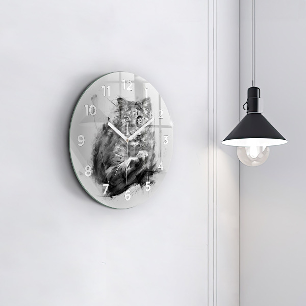 Orologio rotondo Leone dipinto