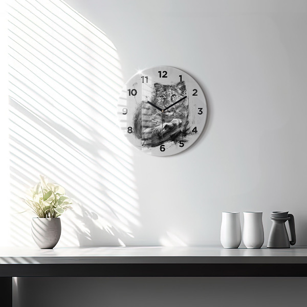 Orologio rotondo Leone dipinto