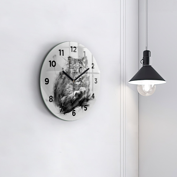 Orologio rotondo Leone dipinto