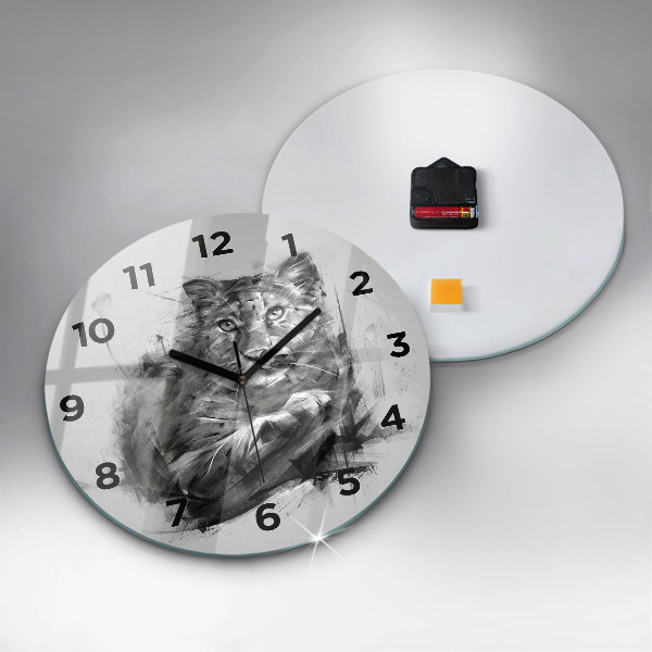 Orologio rotondo Leone dipinto