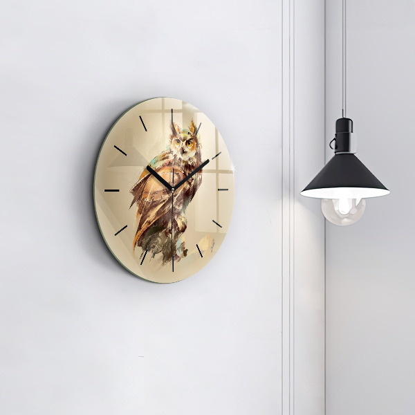 Orologio rotondo Gufo - segno di saggezza