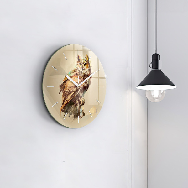 Orologio rotondo Gufo - segno di saggezza