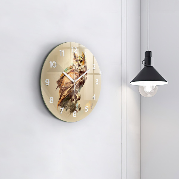 Orologio rotondo Gufo - segno di saggezza