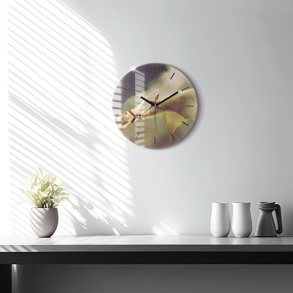 Orologio rotondo Illustrazione del cavaliere del drago