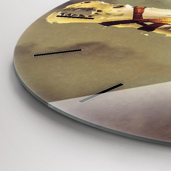 Orologio rotondo Illustrazione del cavaliere del drago