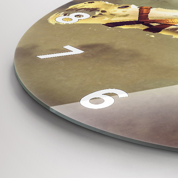 Orologio rotondo Illustrazione del cavaliere del drago