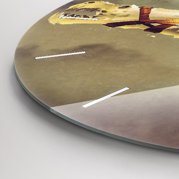 Orologio rotondo Illustrazione del cavaliere del drago