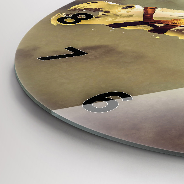 Orologio rotondo Illustrazione del cavaliere del drago