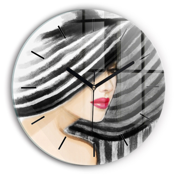 Orologio rotondo Donna in bianco e nero