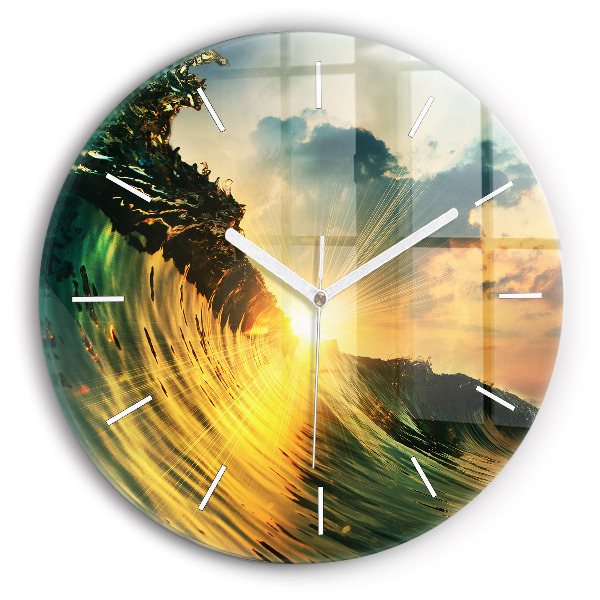 Orologio rotondo Tramonto d'onda