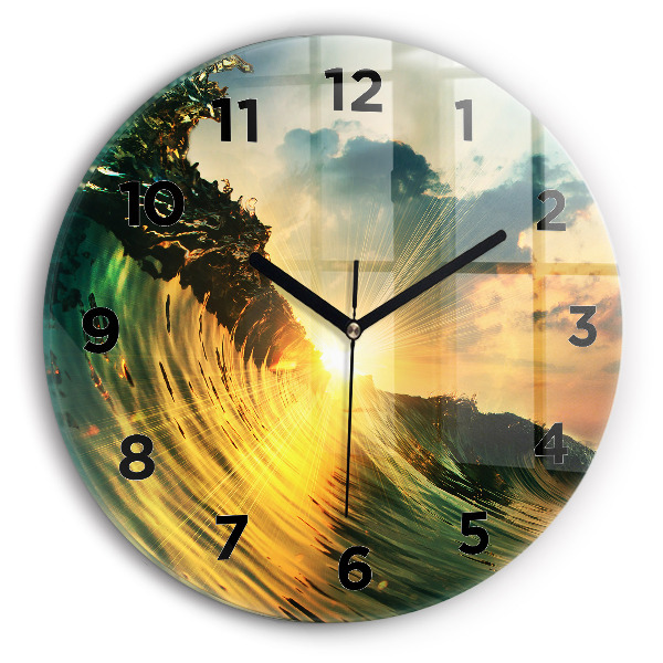 Orologio rotondo Tramonto d'onda