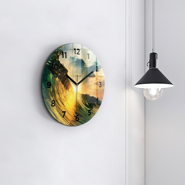 Orologio rotondo Tramonto d'onda