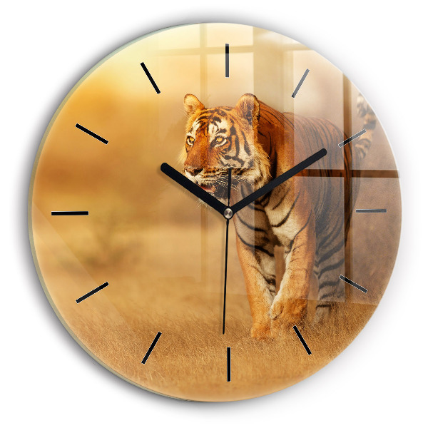 Orologio rotondo Caccia alla tigre