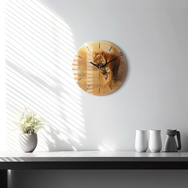 Orologio rotondo Caccia alla tigre