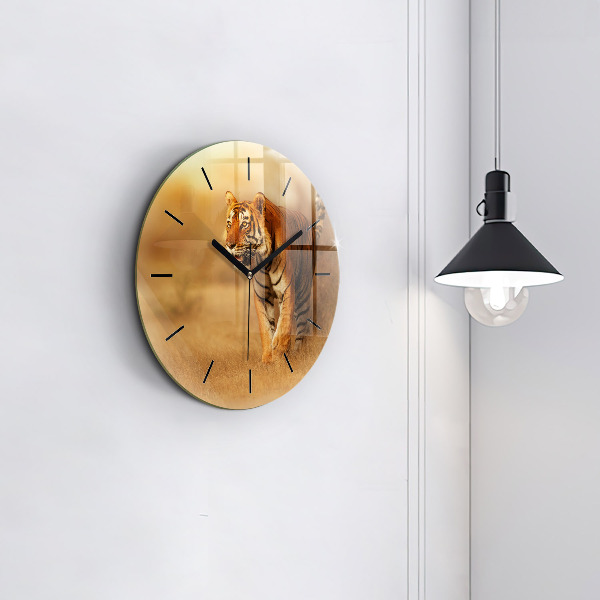 Orologio rotondo Caccia alla tigre